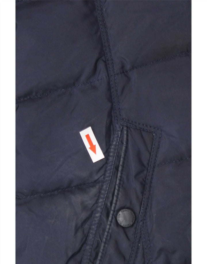 Jachetă căptușită cu glugă Tommy Hilfiger pentru femei UK 10 Small Bleumarin Poliester