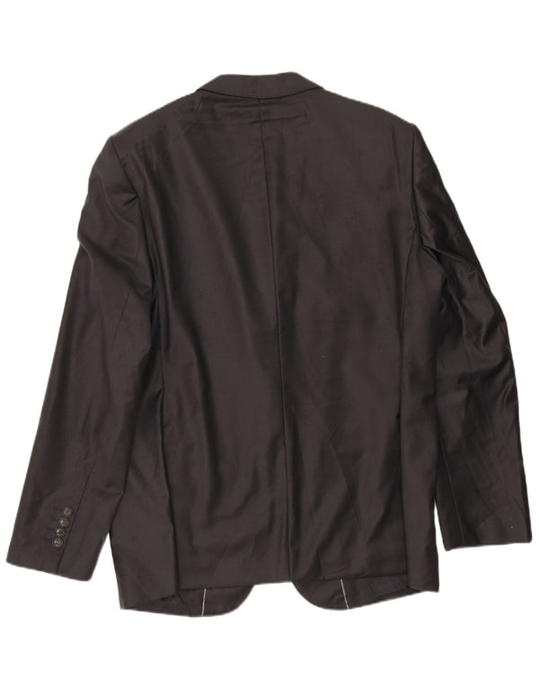 Blazer pentru bărbați Zara cu 2 nasturi EU 56 XL Lână neagră