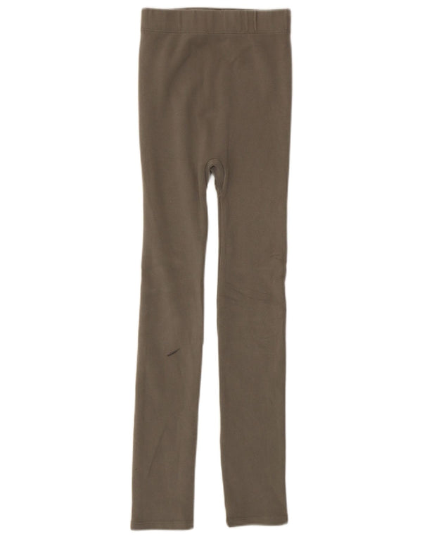 Zara Womens Leggings UK 4 XS Khaki