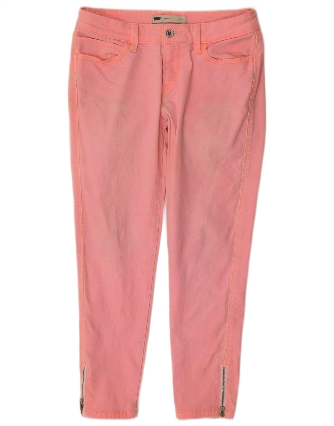 Blugi skinny cu jambiere scurte LEVI'S L29 L25 bumbac roz