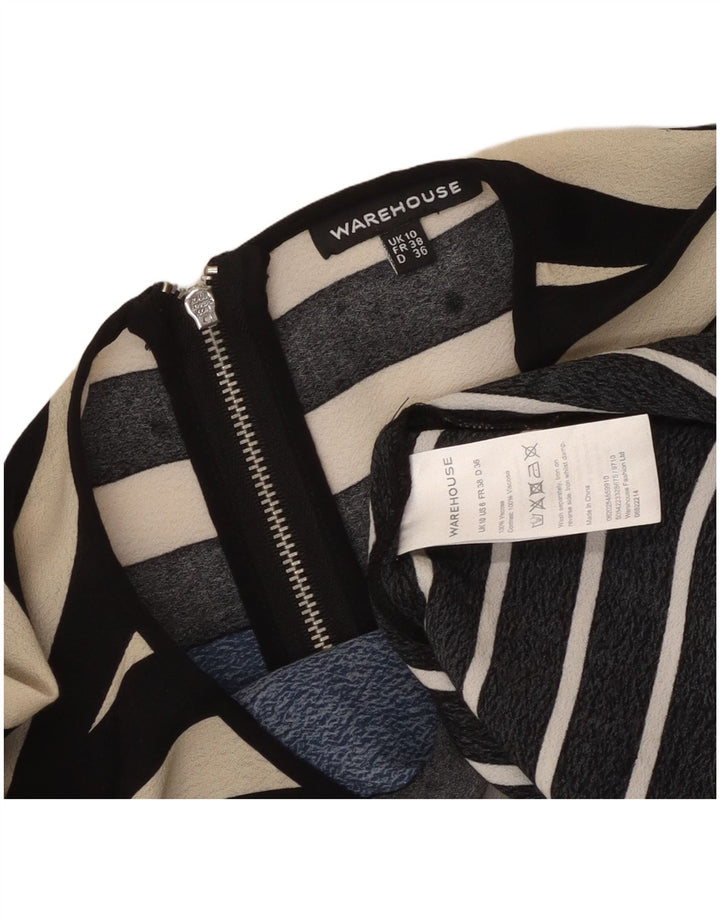 WAREHOUSE Womens Oversized Shift Dress UK 10 Small Multicoloured Geometric