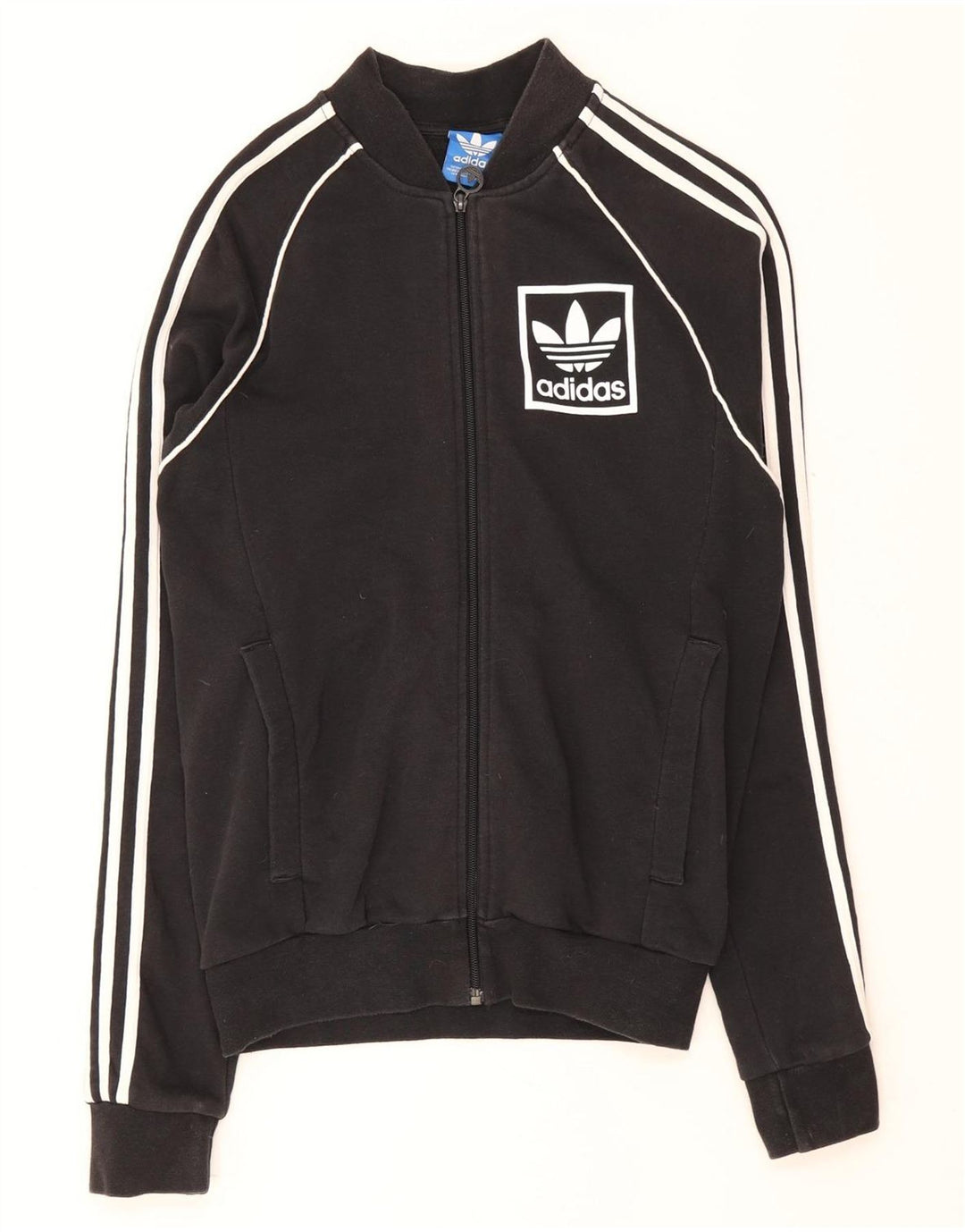 Trening pentru bărbați Adidas Top Jachetă Mic Negru Bumbac