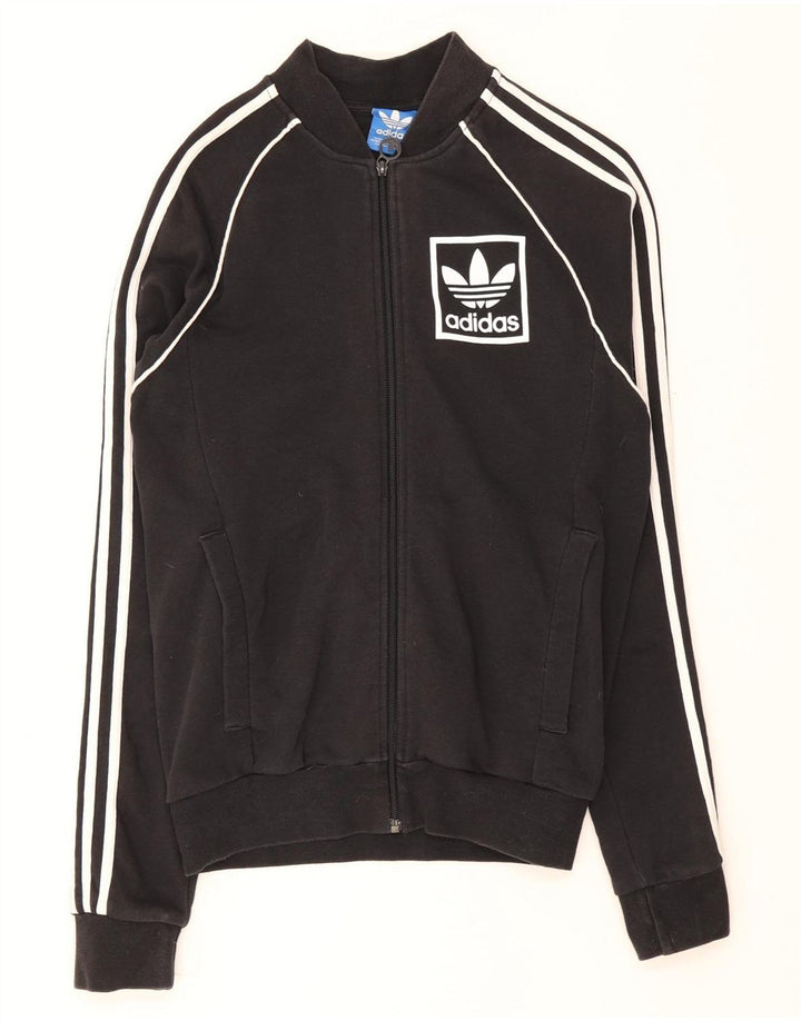 Trening pentru bărbați Adidas Top Jachetă Mic Negru Bumbac