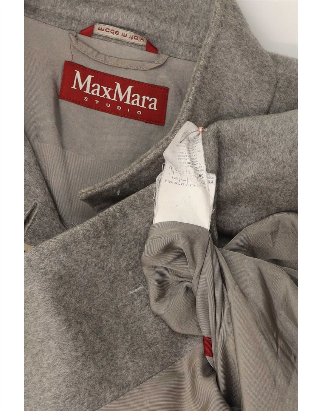 Pardesiu pentru femei Max Mara UK 10 Lână gri mică