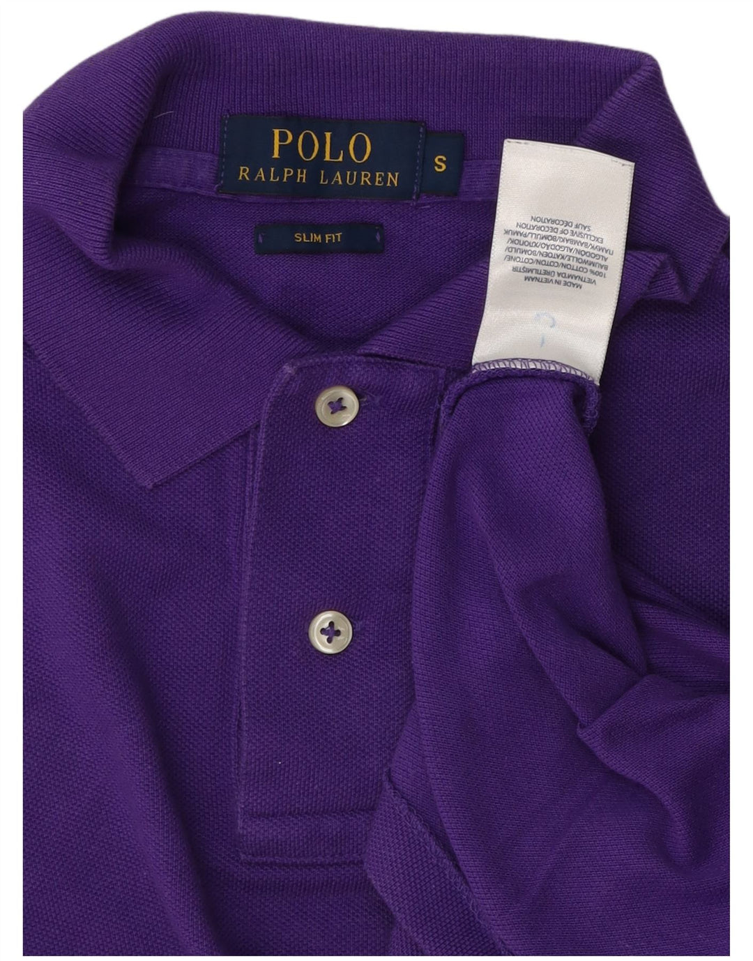 POLO RALPH LAUREN Cămașă polo slim pentru bărbați, bumbac violet mic