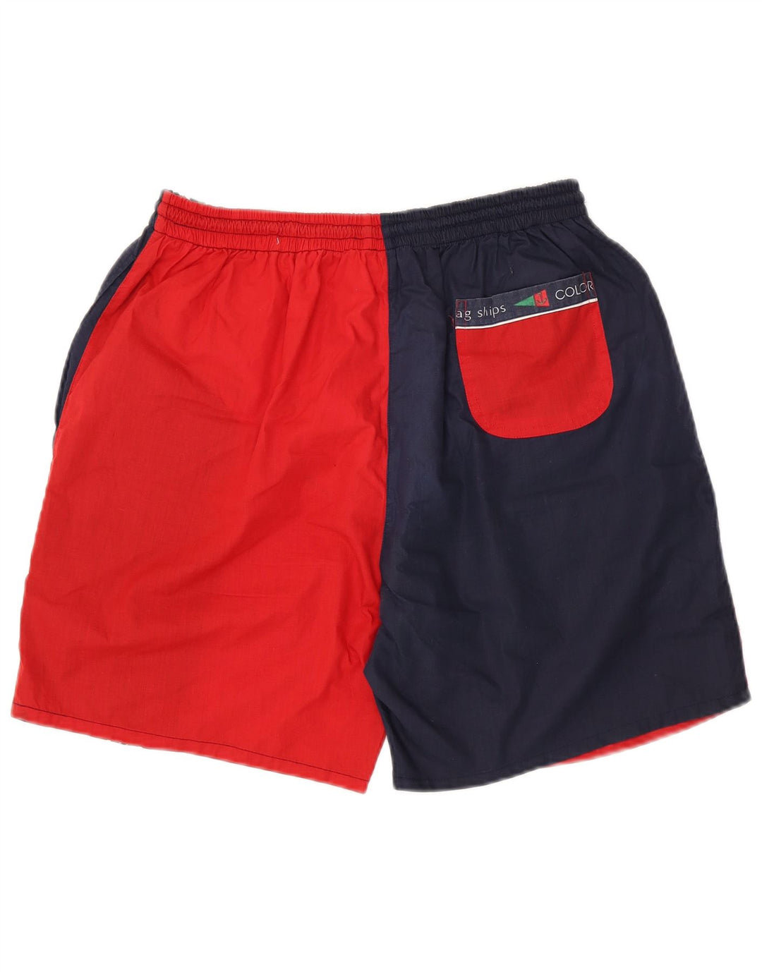 Pantaloni scurți sport vintage pentru bărbați, XL, multicolor, color block, poliester