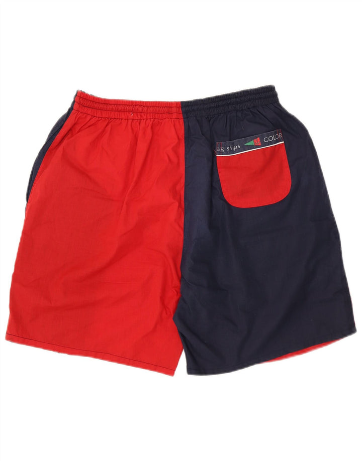 Pantaloni scurți sport vintage pentru bărbați, XL, multicolor, color block, poliester
