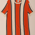 Rochie de bază pentru femei Zara UK 18 XL, viscoză cu dungi albe