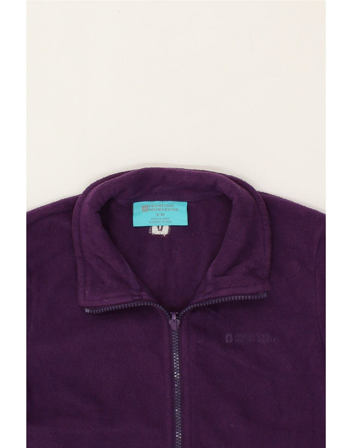 MOUNTAIN WAREHOUSE Girls Fleece Jacket 9-10 Years Purple Polyester Vintage Mountain Warehouse and Second-Hand Mountain Warehouse from Messina Hembry 