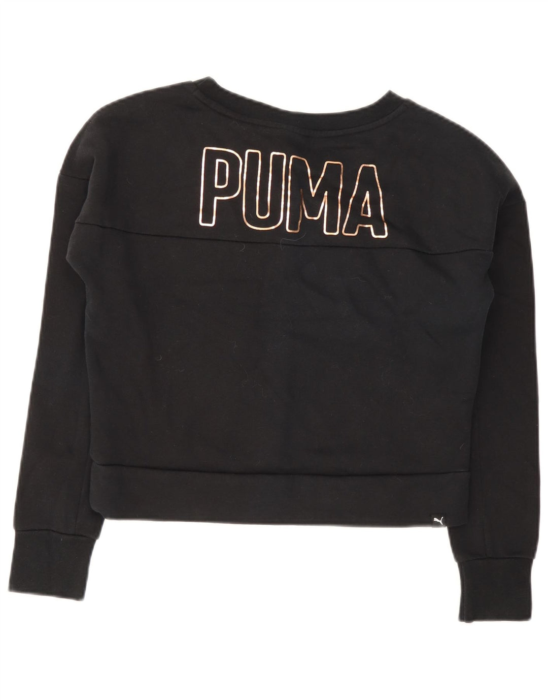 Pulover crop puma pentru femei UK 12 bumbac mediu negru