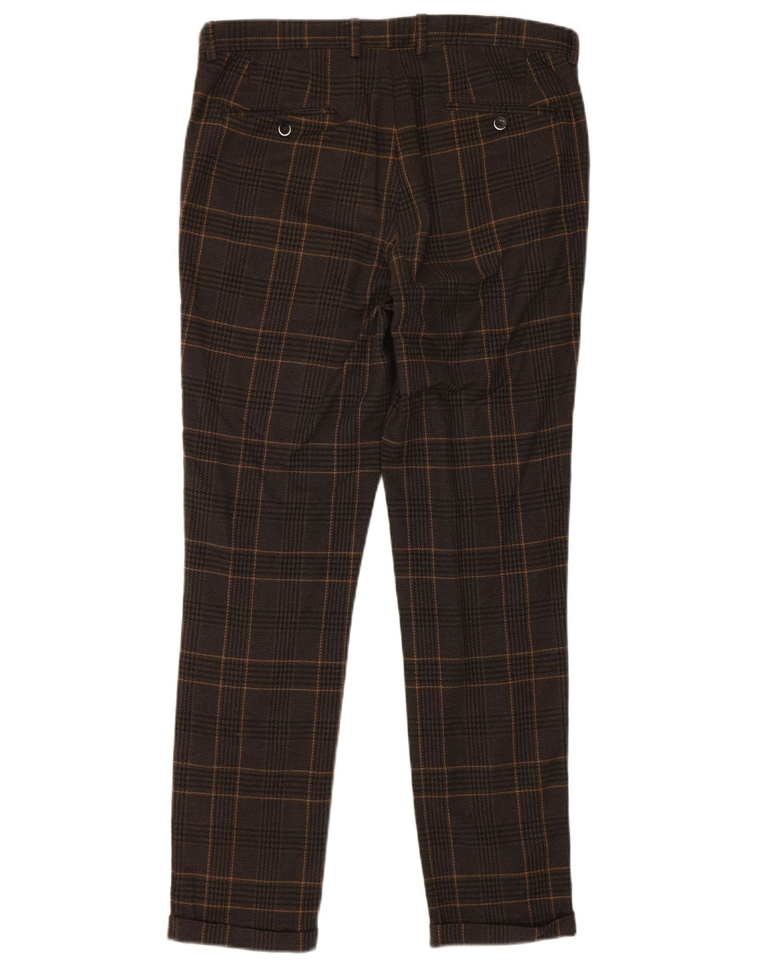 Pantaloni chino subțiri pentru bărbați Sisley IT 48 Medium W34 L31 Brown Houndstooth