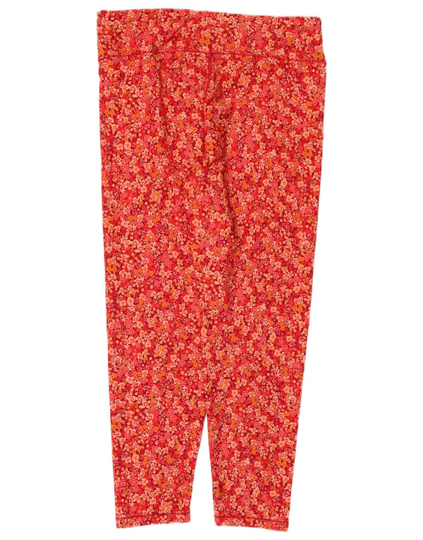 Leggings crop Tommy Hilfiger pentru femei UK 18 XL Poliester floral roșu