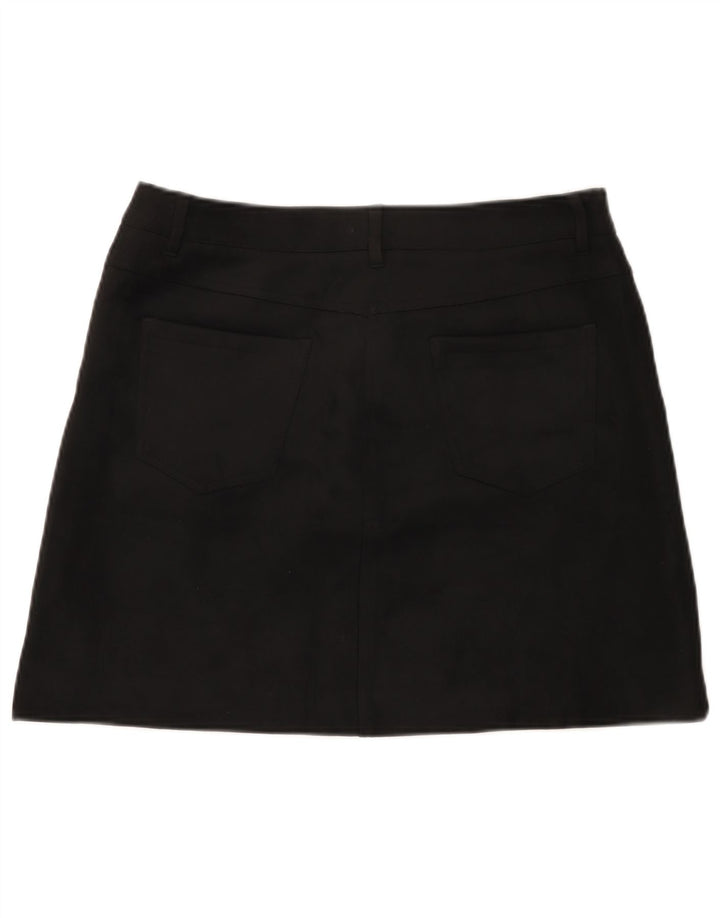 Fusta mini pentru femei Marks & Spencer UK 14 Large W32 Poliester negru
