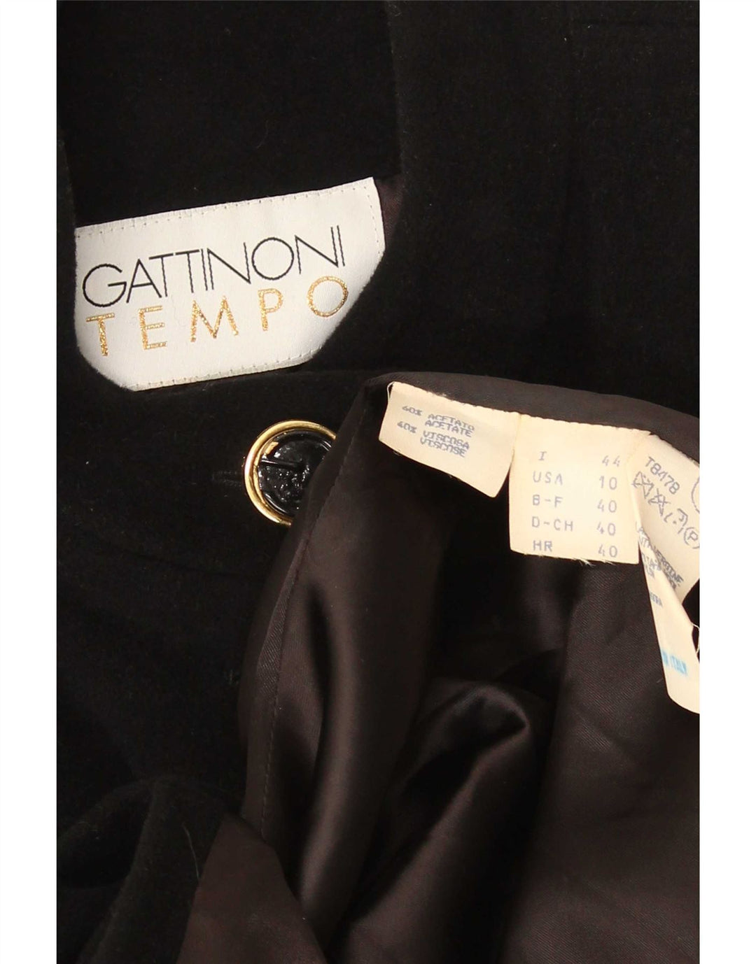 Gattinoni Poncho Femei IT 44 Medium Negru Geometric Acetat