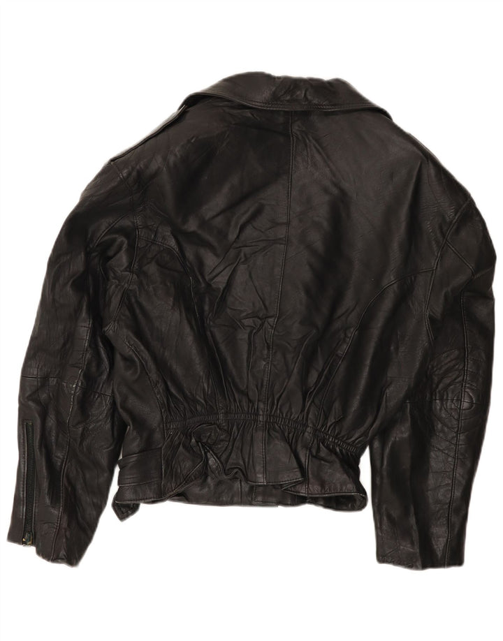 MISS JOY Jachetă Biker din piele pentru femei IT 42 Medium Black Leather