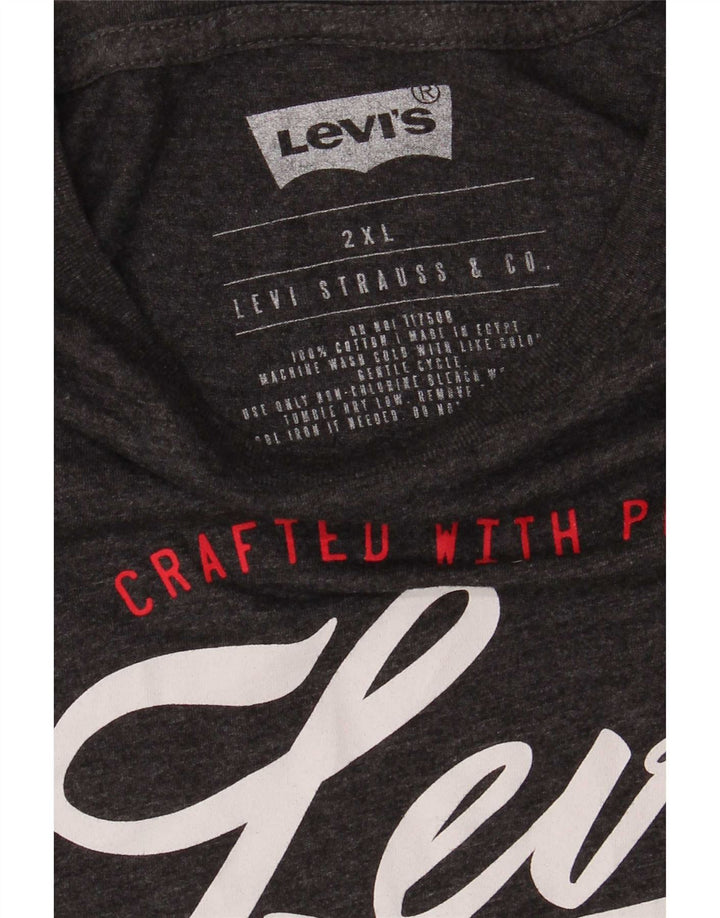 Tricou grafic pentru bărbați Levi's Top 2XL bumbac gri