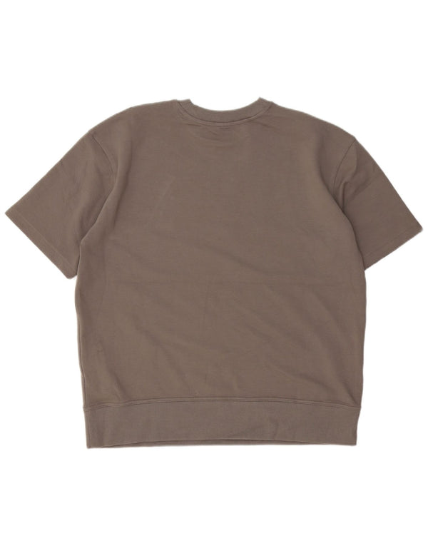 Pulover supradimensionat cu mânecă scurtă pentru femei Zara UK 14 Gri mediu