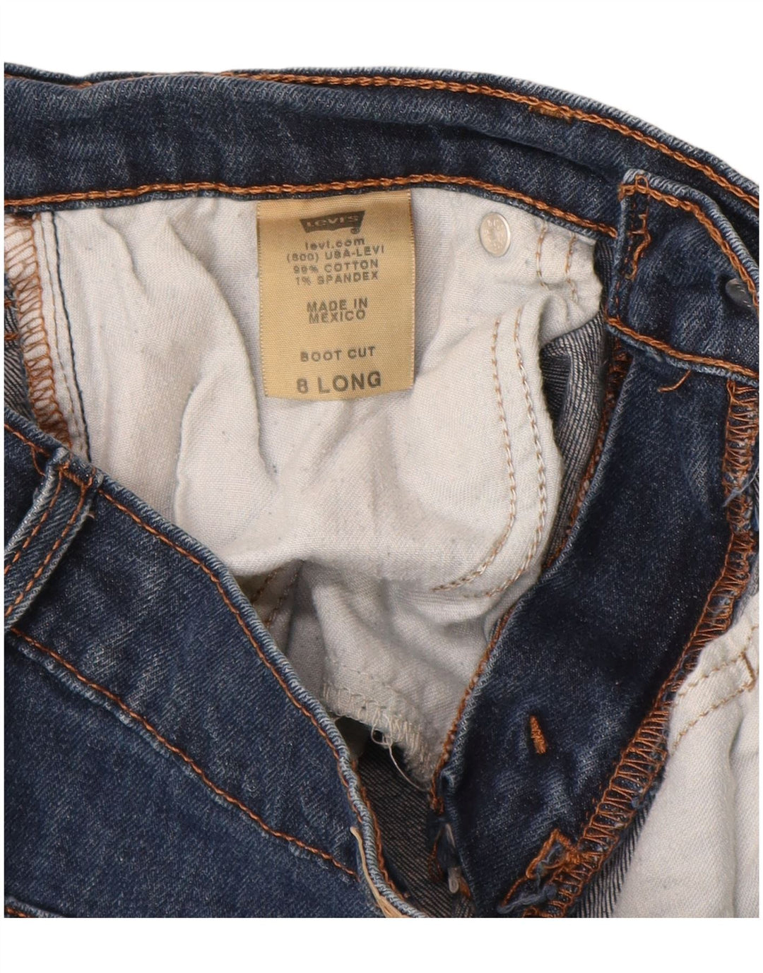 Blugi Levi's 515 Bootcut pentru femei US 8 Medium W28 L34 Blue Bumbac