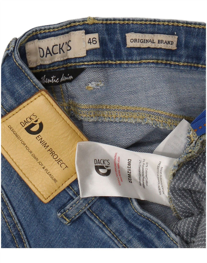 Blugi subțiri tăiați pentru bărbați Dack's EU 46 Mici L30 L26 Bumbac albastru