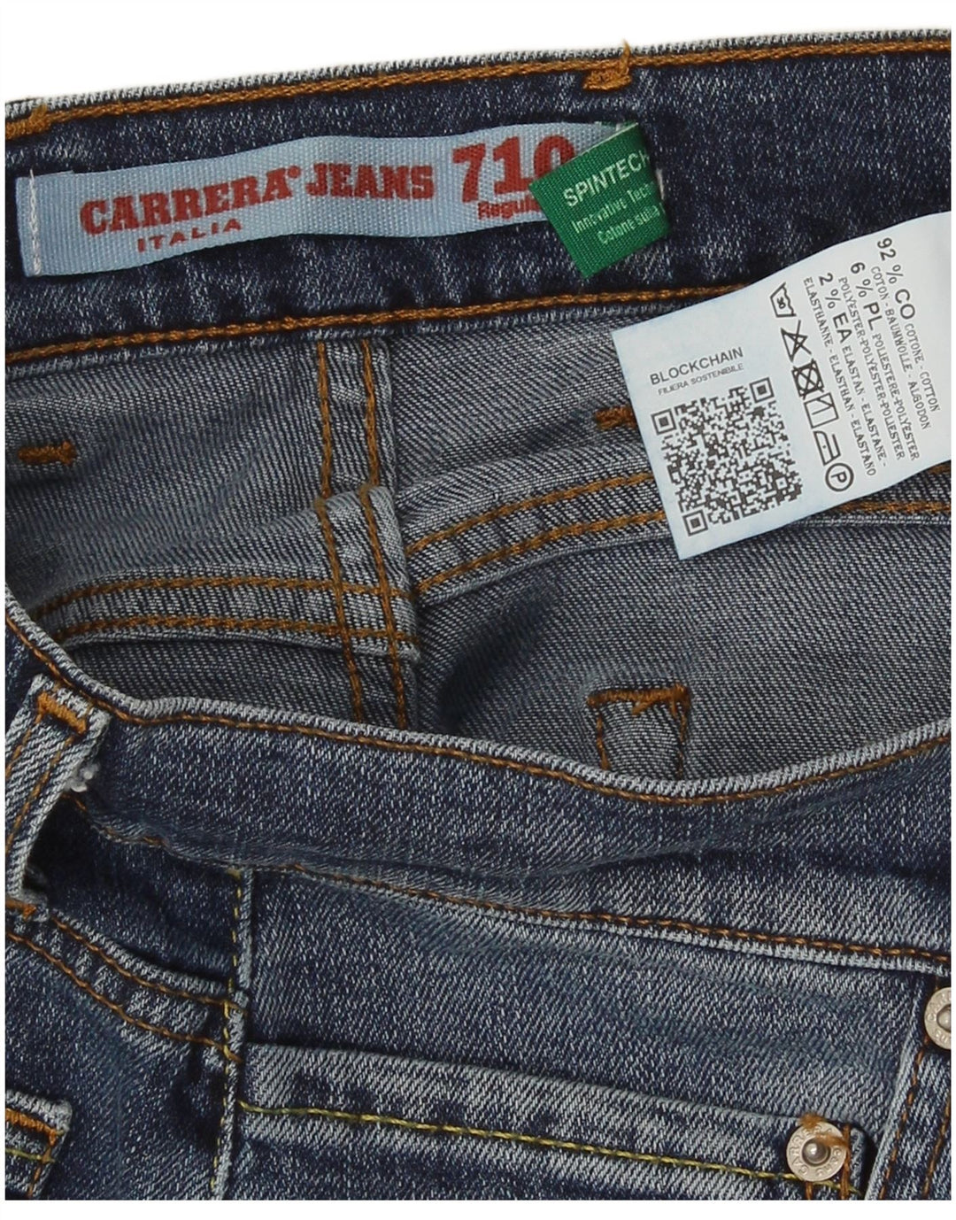 Blugi slim pentru bărbați Carrera 710 Regular Fit L32 L33 Bumbac albastru
