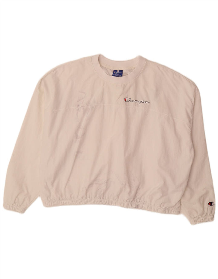 Top de trening pentru femei Champion, cu grafic supradimensionat, cu pulover UK 10 Small White