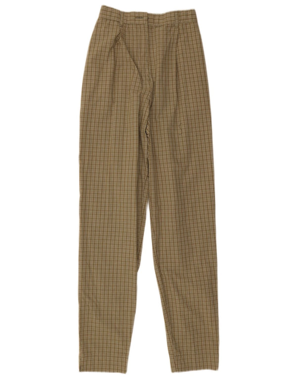 Pantaloni chino pentru femei Marks & Spencer UK 10 Small W24 L31 Brown Check