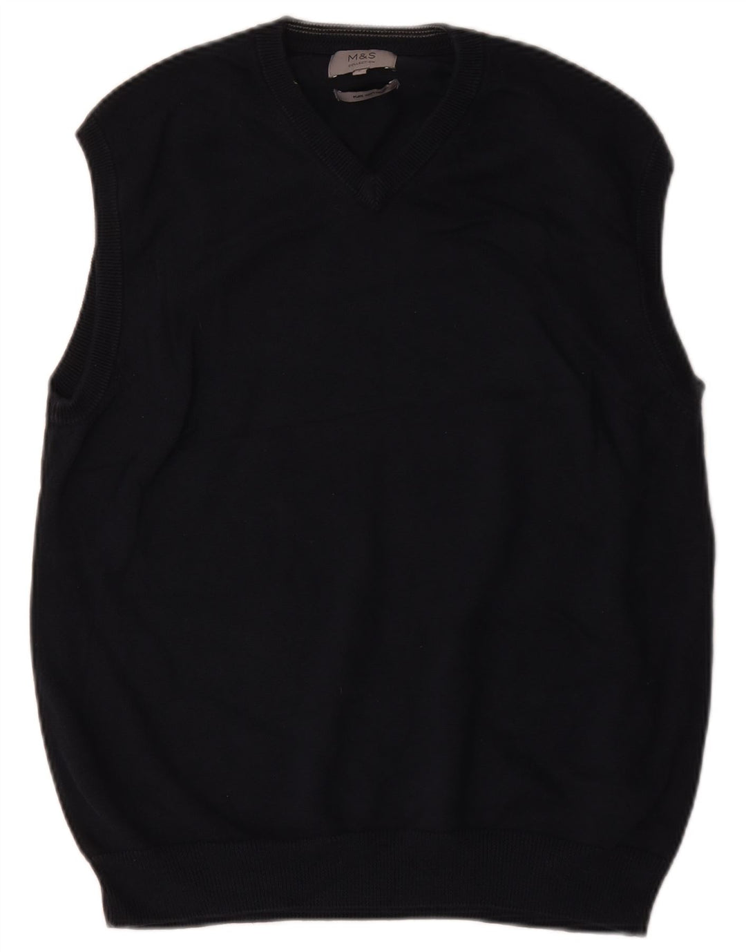 Marks & Spencer Vestă pentru bărbați Tank Top mare din bumbac bleumarin