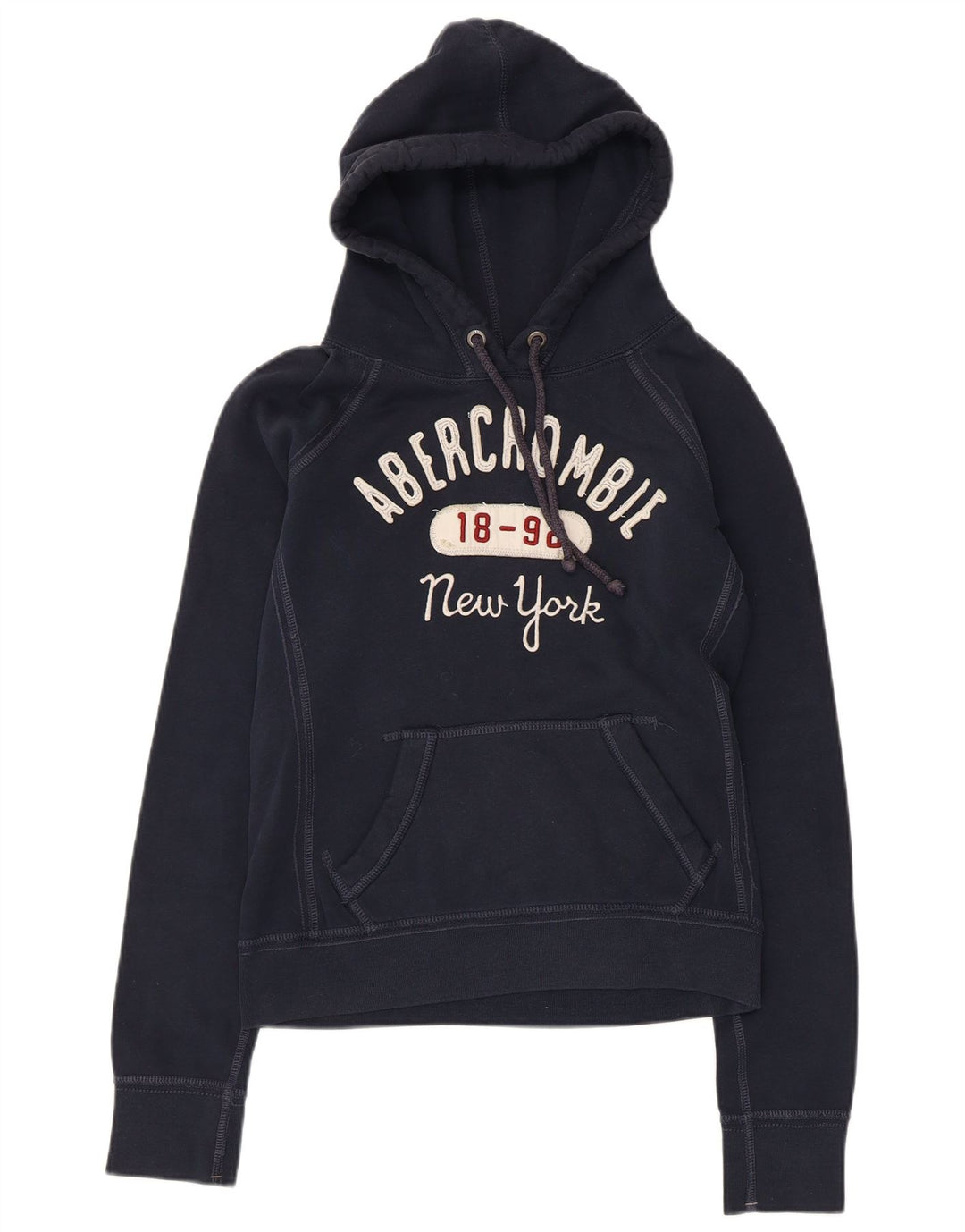 ABERCROMBIE & FITCH Pulover pentru femei New York cu glugă UK 10 Mic Bleumarin