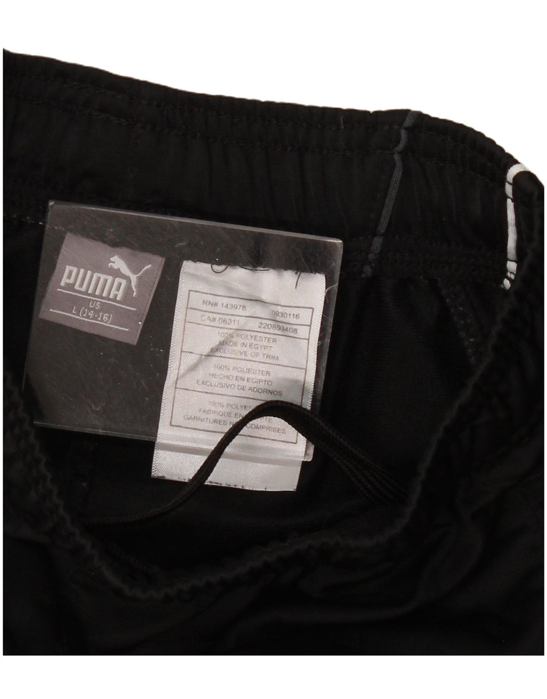 Pantaloni de trening PUMA pentru băieți 11-12 ani, mari, negru, poliester