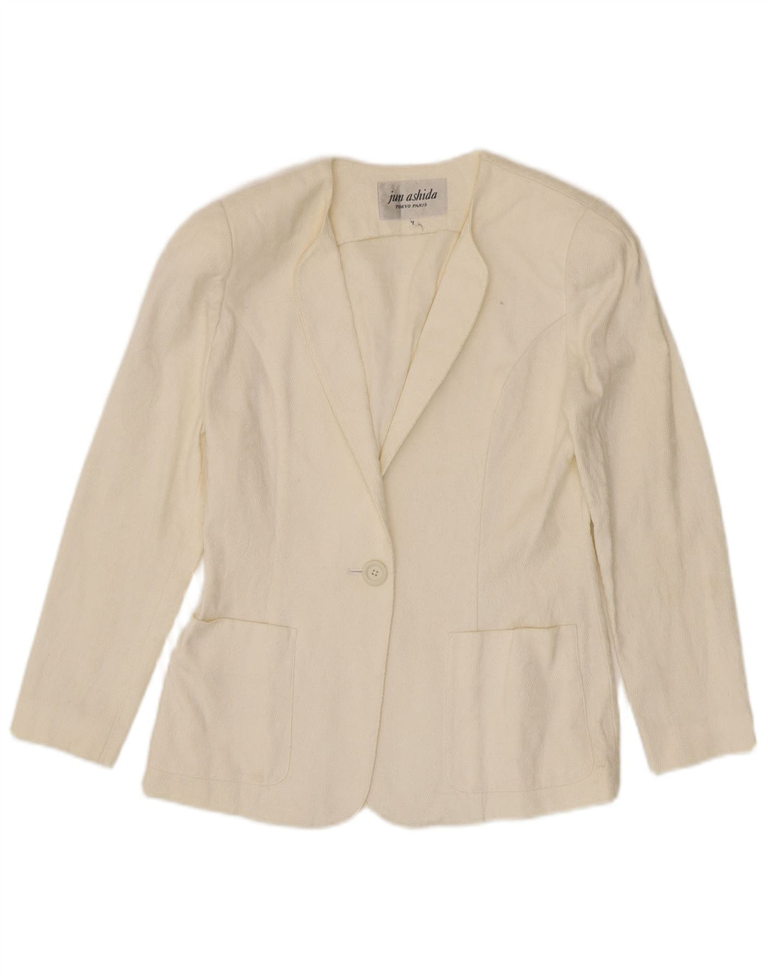 Sacou Blazer pentru femei Jun Ashida cu 1 nasture UK 10 Mic alb negru geometric