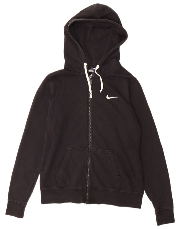 Pulover NIKE pentru femei cu fermoar, UK 16, mare, negru, bumbac