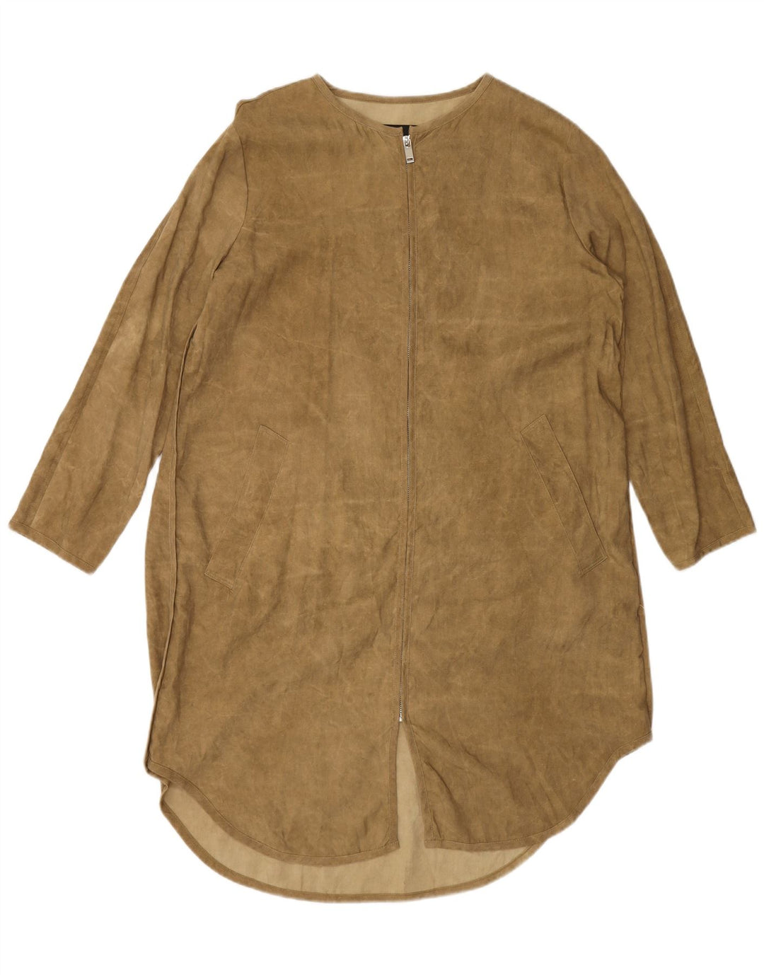 Rochie cămașă ZARA pentru femei UK 14 Medium Green Lyocell