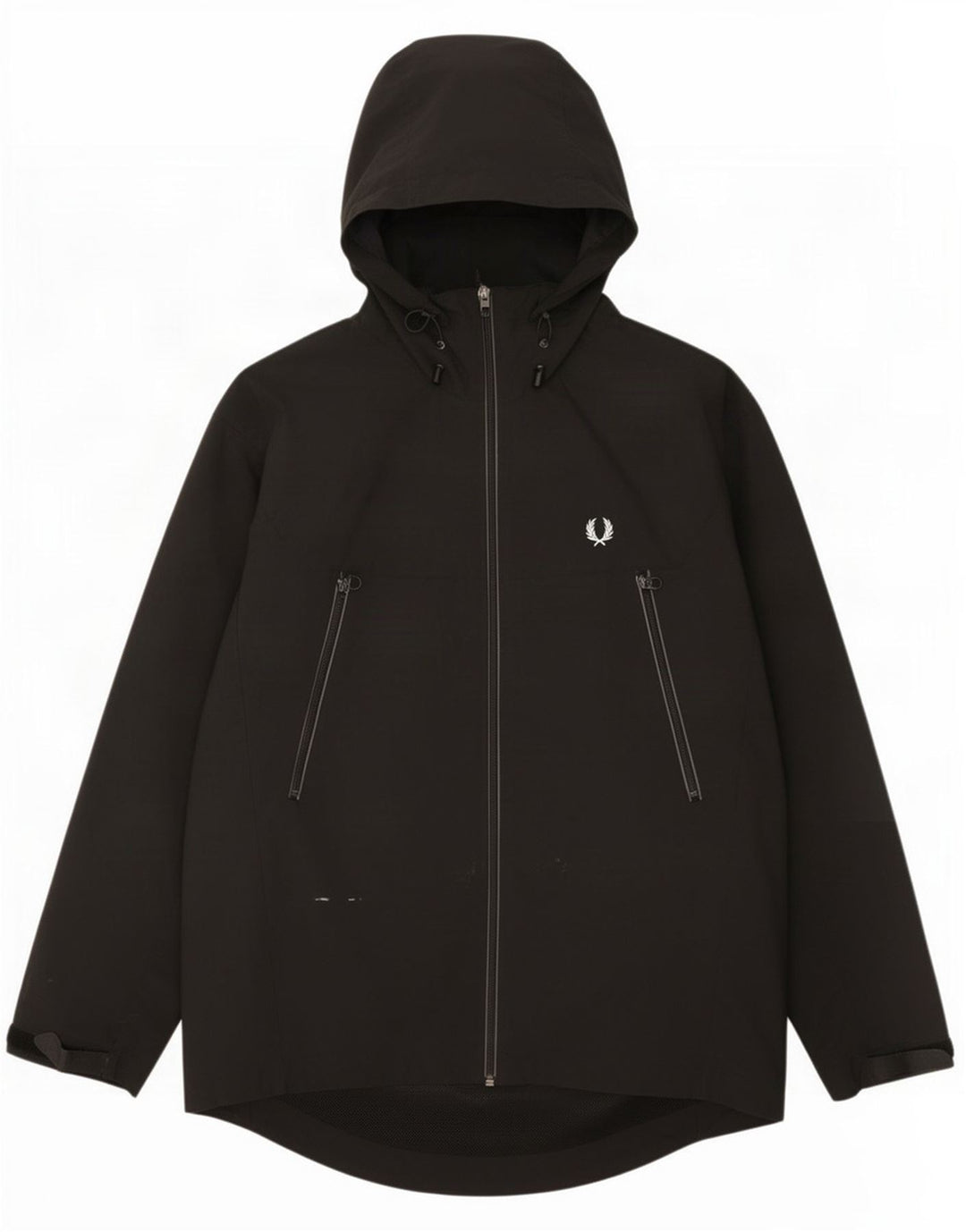 Jachetă de ploaie cu glugă pentru bărbați Fred Perry UK 38, nailon mediu negru