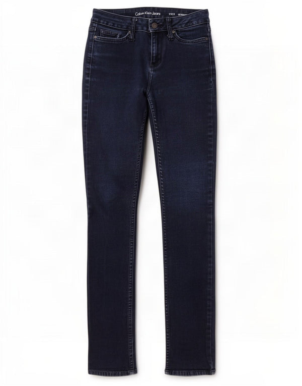 Blugi pentru femei Calvin Klein Ultimate Skinny US 2 XS W26 L32 bleumarin bumbac