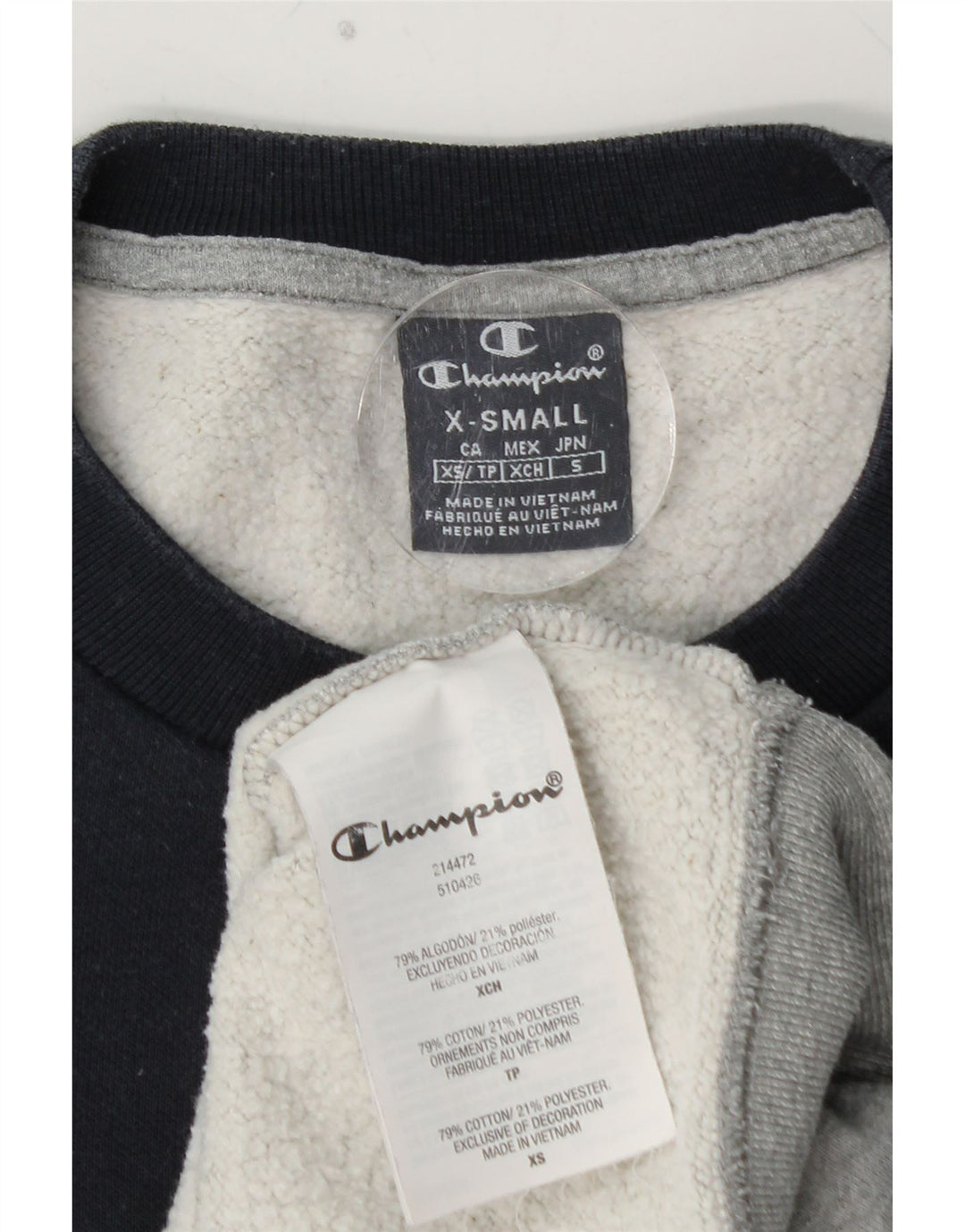 Pulover pentru bărbați CHAMPION Pulover XS Gri din bumbac color bloc