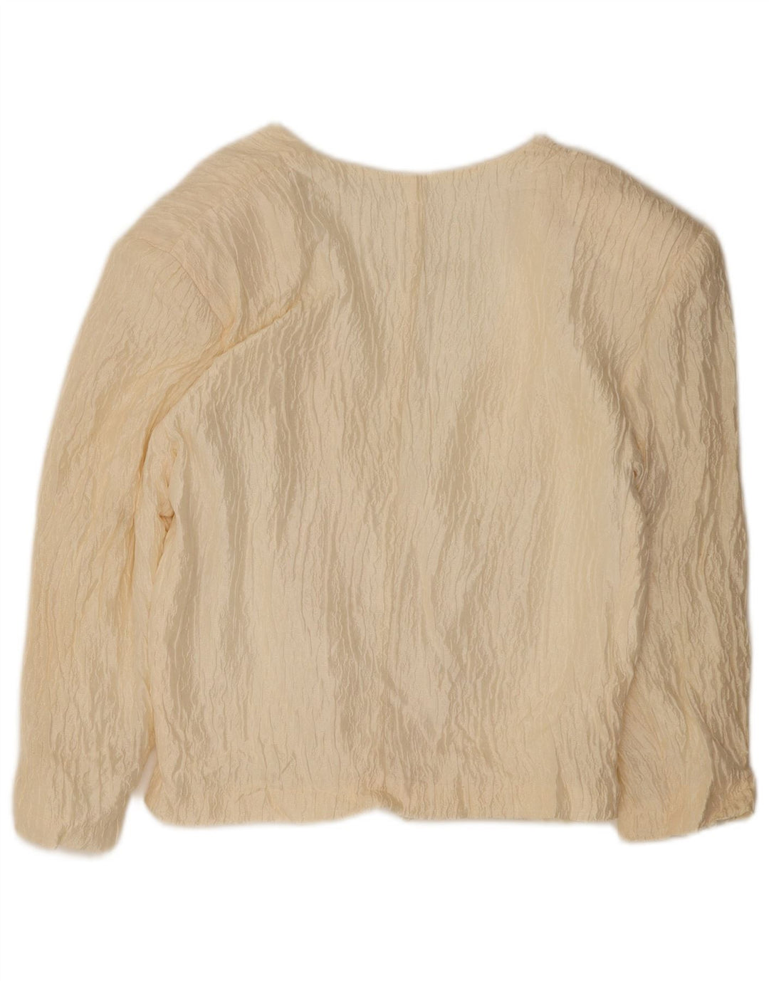 Jachetă vintage pentru femei la dublu-breaste UK 14 Medium Off White