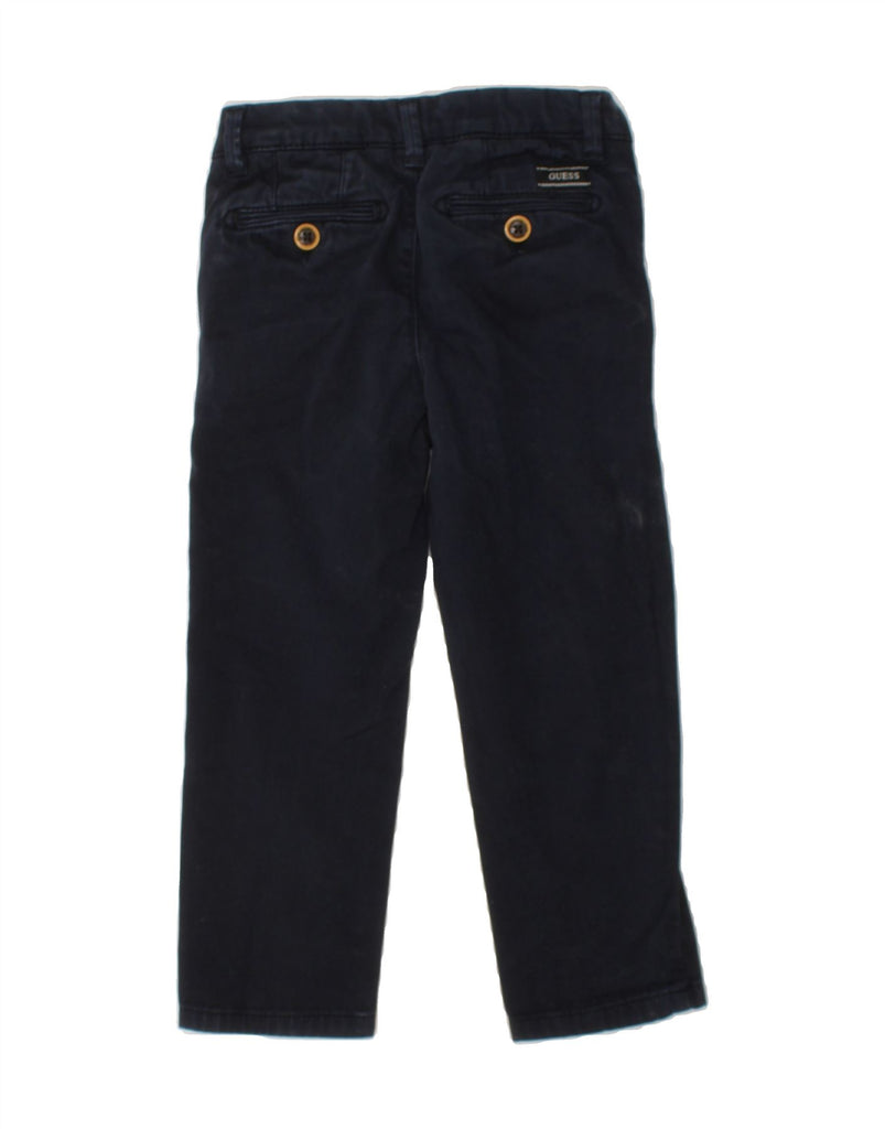 GUESS Boys Straight Chino Trousers 2-3 Years W20 L15 Navy Blue Vintage Guess and Second-Hand Guess from Messina Hembry 