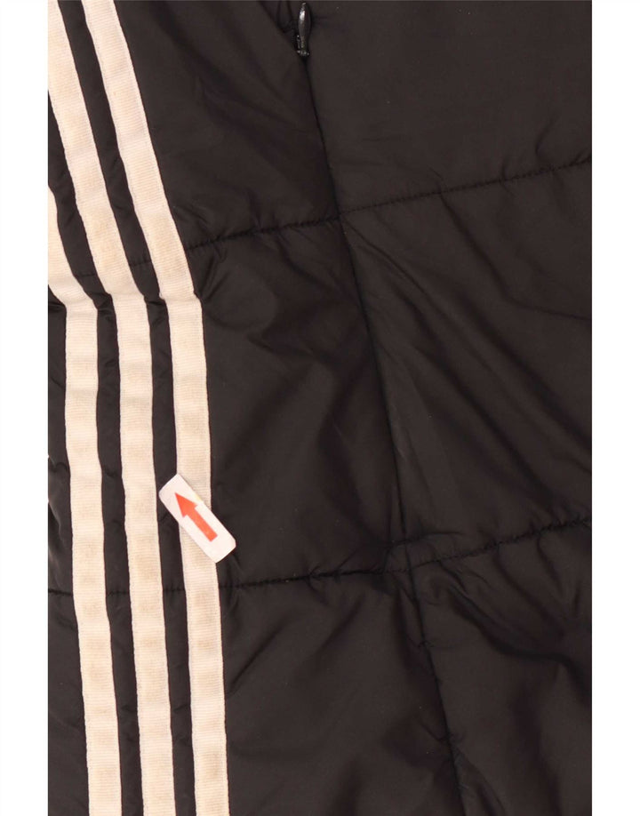 Jachetă căptușită cu glugă Adidas pentru femei UK 14 Medium Black