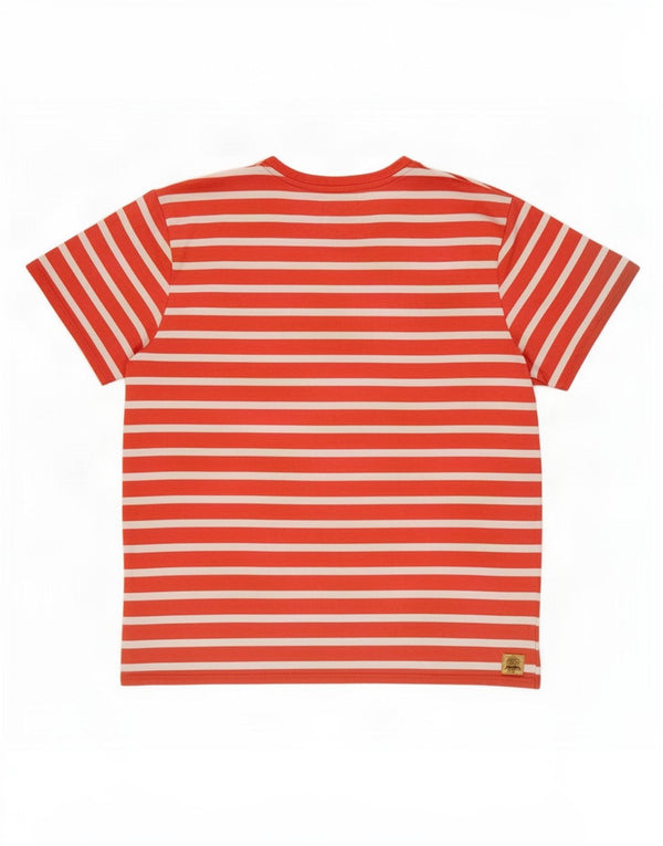 Timberland Mens Regular Fit T-Shirt Top XL Red Striped Cotton