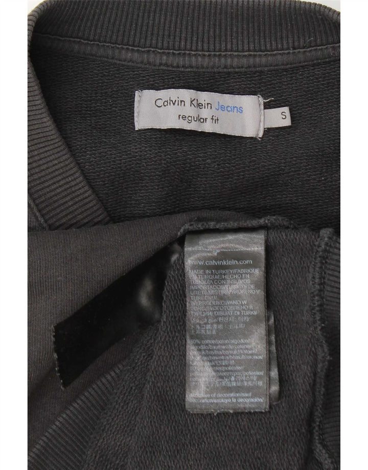 Hanorac Calvin Klein Jeans pentru bărbați, cu tăiere obișnuită, pulover mic, gri, bumbac