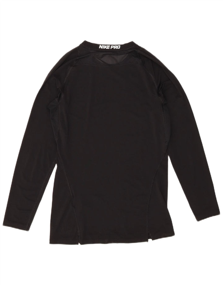Nike Dri Fit Top cu mânecă lungă pentru femei UK 14 Poliester negru mare