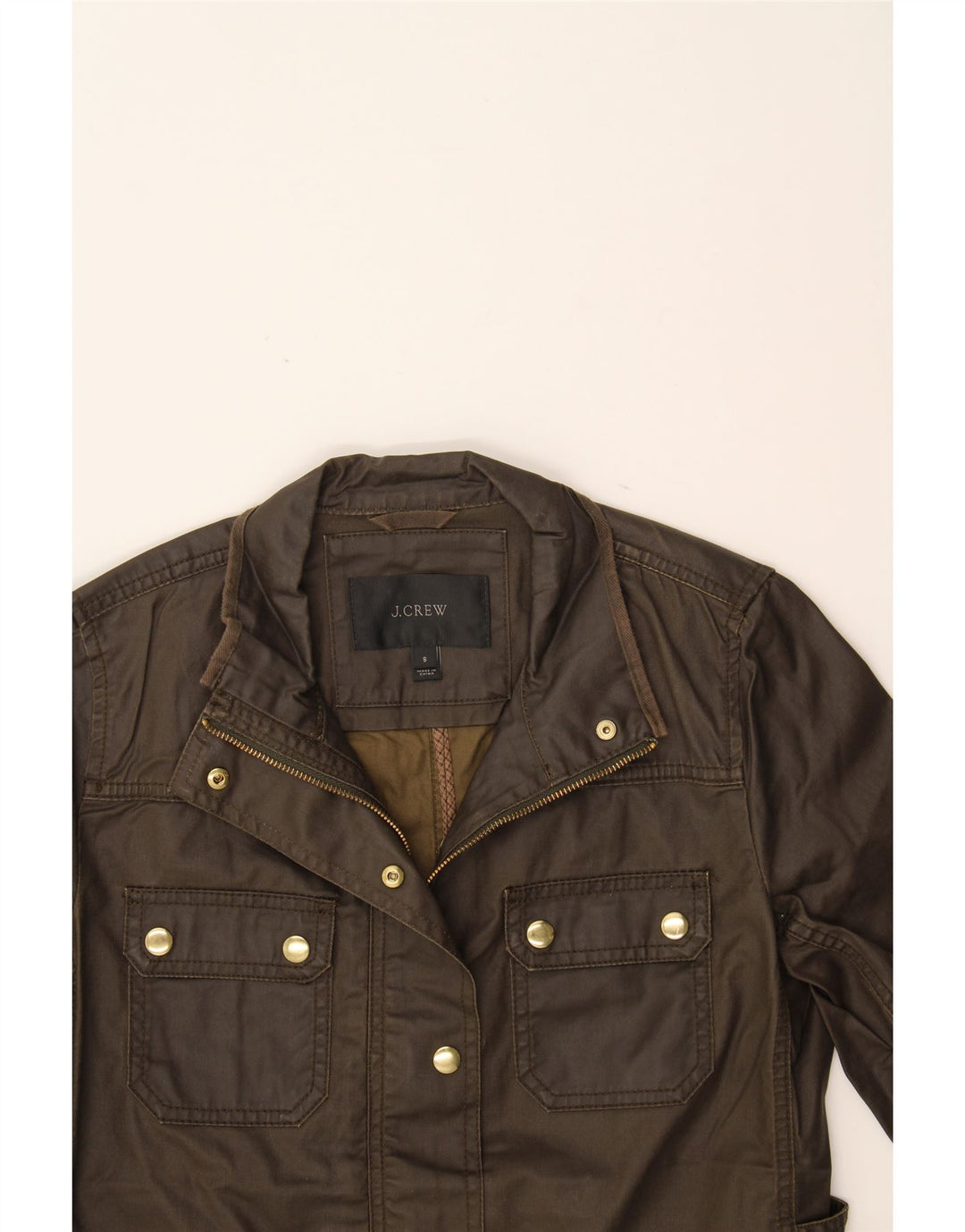 Jachetă pentru femei J. CREW UK 10 mic maro bumbac