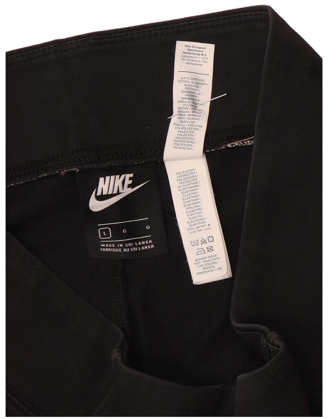 Leggings crop pentru femei Nike UK 14, mare, negru, poliester