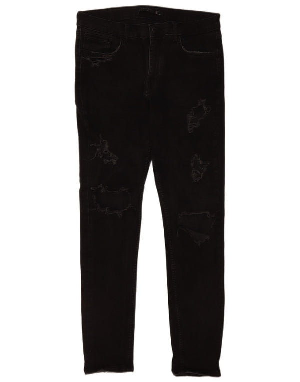 Blugi skinny distressed pentru bărbați Zara EU 40 Medium W31 L29 Negri