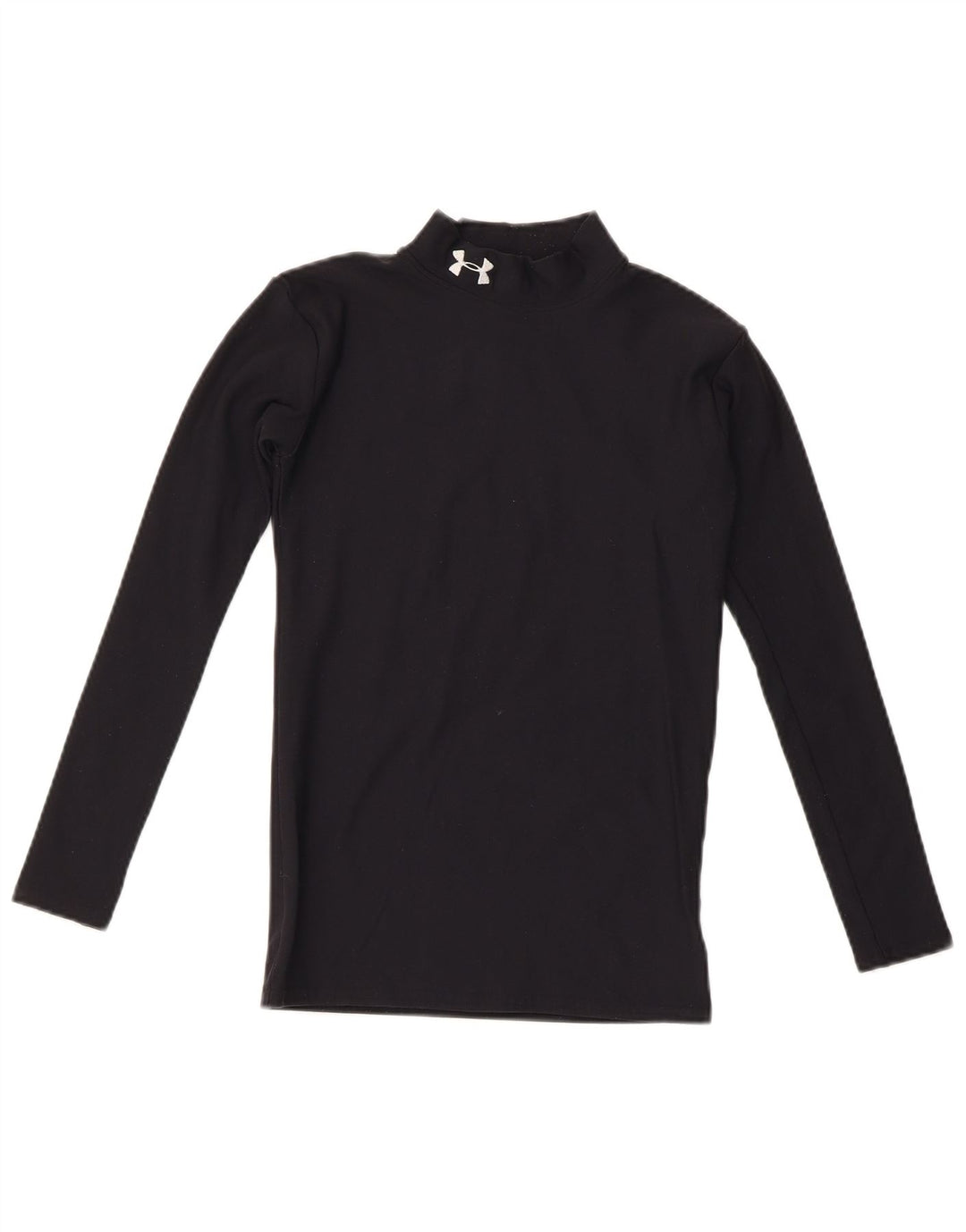 Top cu mânecă lungă pentru băieți Under Armour 11-12 ani, mare, negru, nailon