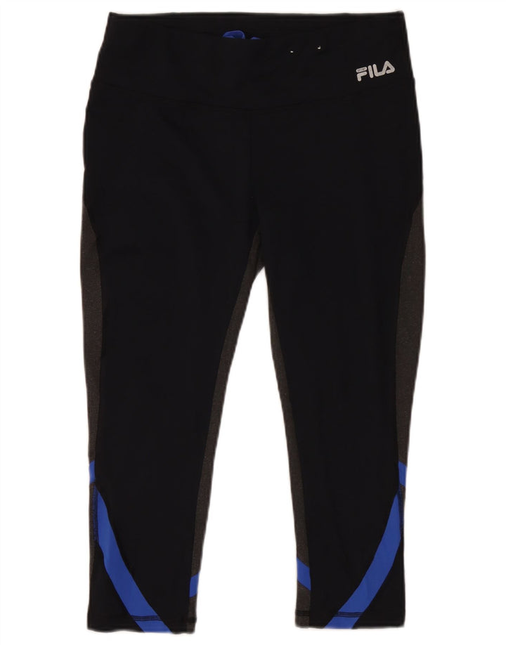 Leggings Capri Fila pentru femei UK 14 Medium Black Colorblock Poliester