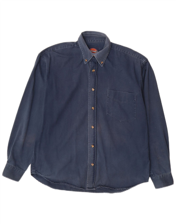Cămașă pentru bărbați Dickies, bumbac, albastru bleumarin mediu
