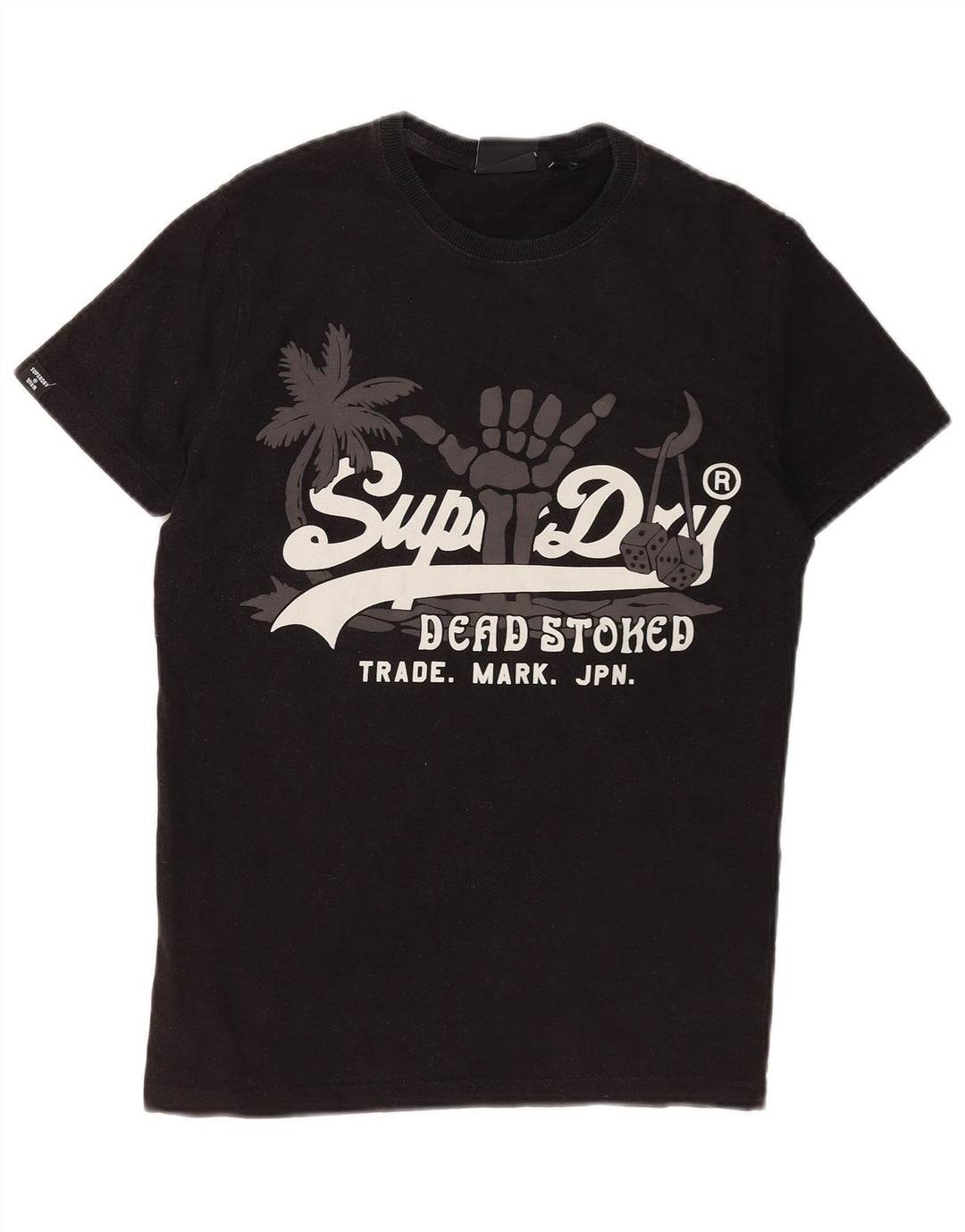 Tricou grafic Superdry pentru bărbați Top mic negru