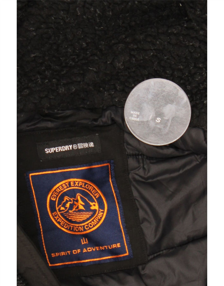 Jachetă căptușită cu glugă Superdry pentru bărbați UK 36 Small Black
