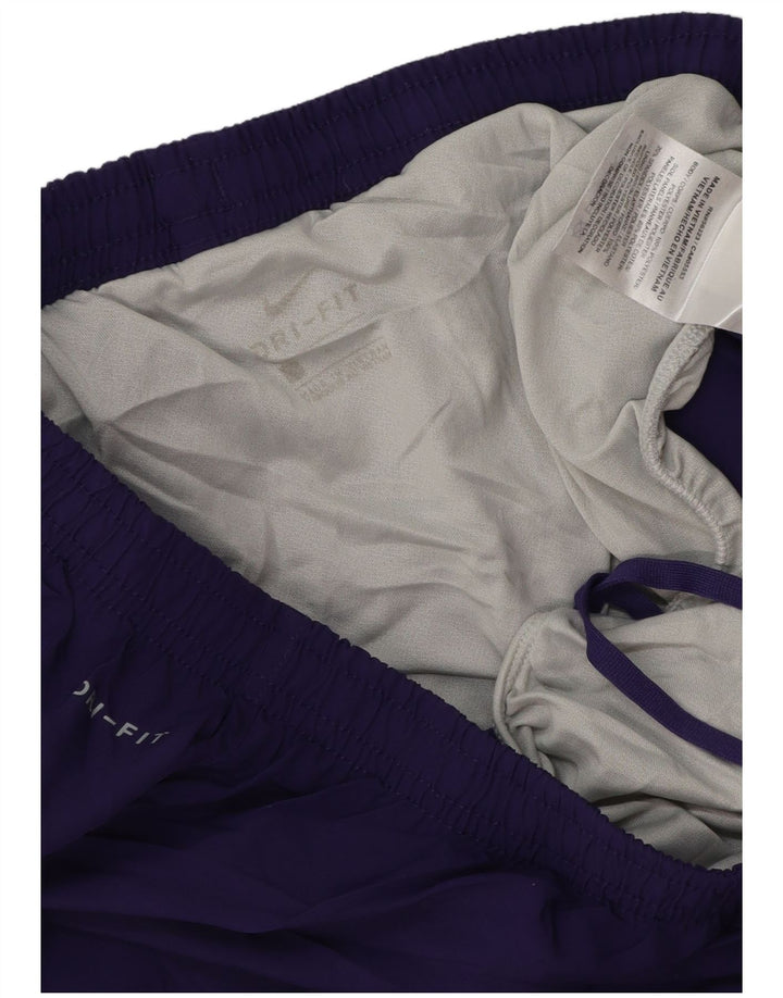 Pantaloni scurti sport NIKE Dri Fit pentru femei UK 14 Poliester violet mediu